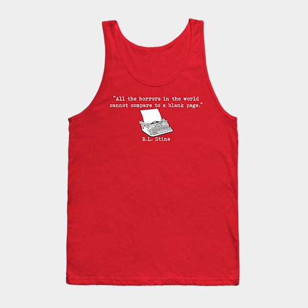 Blank Page Horror Tank Top by BradyRain